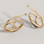 Load image into Gallery viewer, Infinity Orbit Hoops